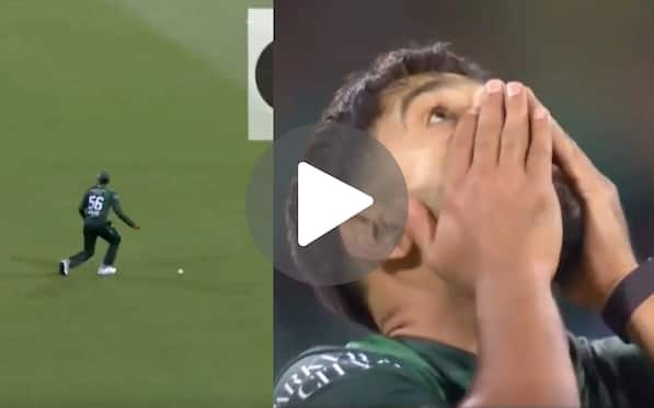 [Watch] Haris Rauf Controls His Anger As Babar Azam Drops A Dolly vs Australia